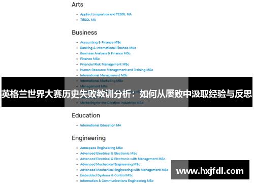 英格兰世界大赛历史失败教训分析:如何从屡败中汲取经验与反思 英格兰世界大赛历史失败教训分析:如何从屡败中汲取经验与反思